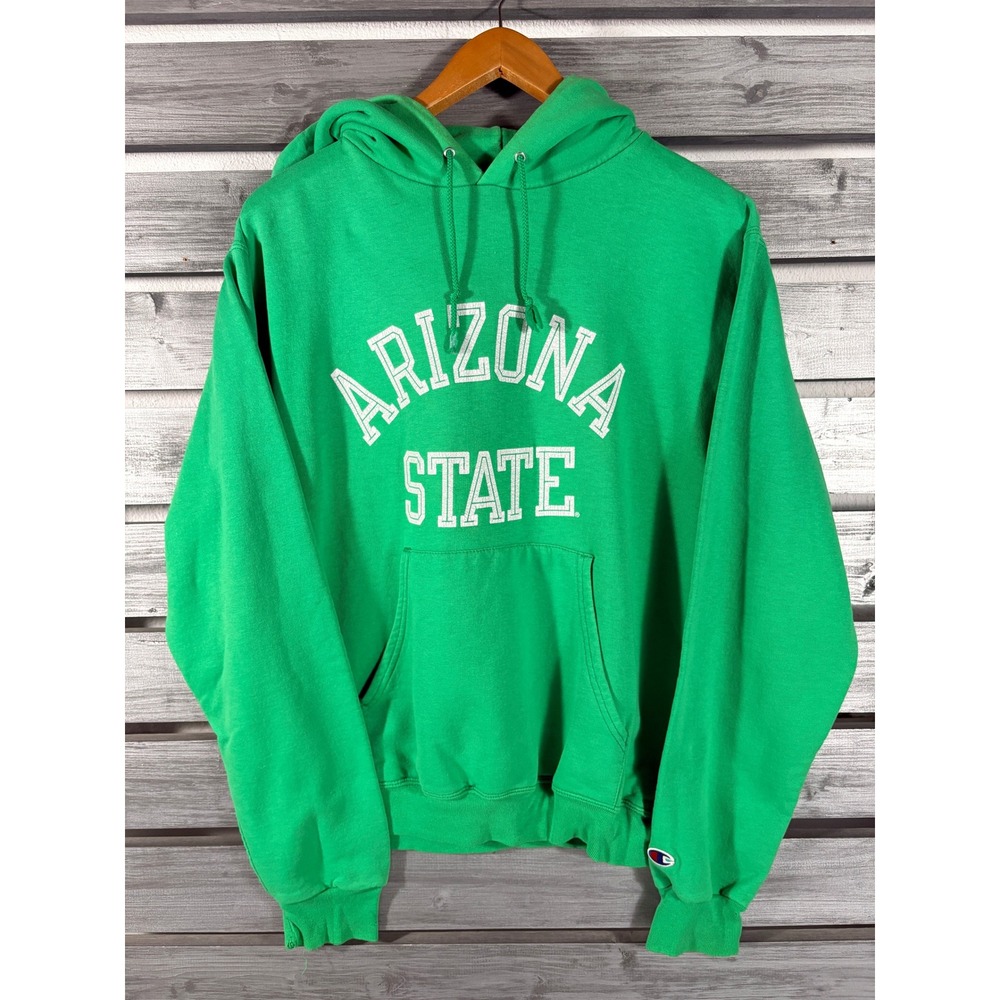 Vtg y2k Champion Arizona State Hoodie Mens Small Retro Green Sweatshirt